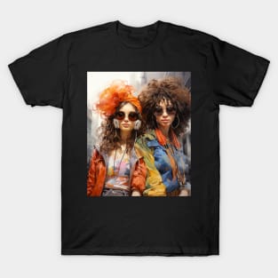 Hip Hop Girls Fashion 70's T-Shirt